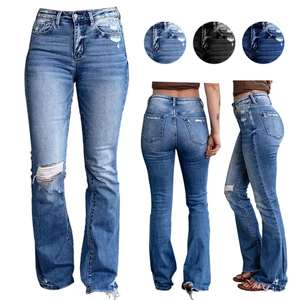 Jean en Denim de haute qualité pour femmes, pantalon décontracté de qualité supérieure, collection 2022 - Product Image 4