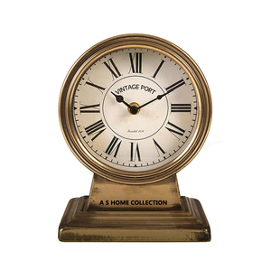 Chapado en plata de moda con patas doradas Forma de rectángulo de metal Nuevo diseño Números romanos Reloj de mesa de uso doméstico sostenible - Product Image 6