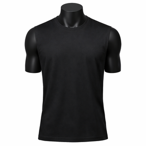 Camiseta Deportiva Personalizada para Hombre, Sin Mangas, Lisa, Negra, para Gimnasio, Entrenamiento, Mezcla de Algodón, Venta al Por Mayor - Product Image 1