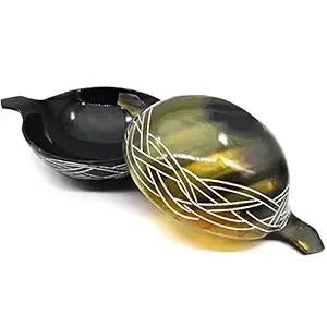 Bols en corne naturelle Bol de service de nouilles de fête personnalisé Décoration intérieure Ornements de cuisine Design moderne Ensemble de 4 pièces - Product Image 4