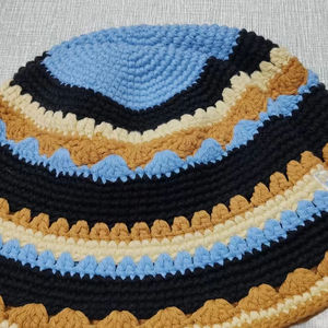 Chapeau Bob Tricoté à la Main en Crochet Rayé Coloré pour Automne Hiver, en Laine, Idéal pour Homme et Femme, pour la Pêche et les Activités Quotidiennes en Extérieur - Product Image 2