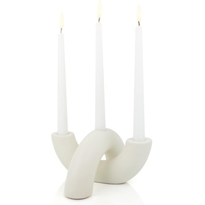 Soporte de vela cónico negro moderno, portavelas de aluminio de Metal sólido, Decoración de mesa para decoración de iluminación Interior Premium - Product Image 4