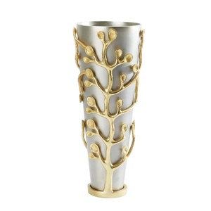 Florero de Metal dorado Premium con hoja de Rama Dorada, florero decorativo de diseño elegante Para Boda y decoración del hogar - Product Image 1