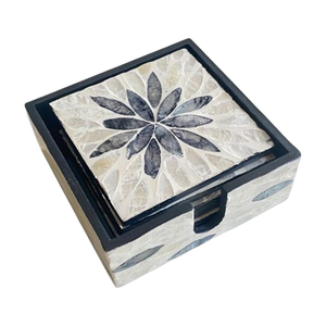 Vente en gros de sous-verres carrés en nacre avec support sous-verres décoratifs modernes faits à la main du Vietnam - Product Image 3