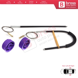 Kit de réparation de lève-vitre arrière gauche ou droit BWR5039 pour A3 S3 MK3 8V 2012-2021 4/5 portes 8V4839461 8V4839462 - Product Image 4