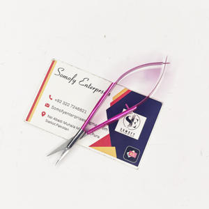 Micro tijera rosa brillante, punta recta plateada, hoja afilada de acero inoxidable, belleza sostenible, manicura, cutículas, tijeras de maquillaje - Product Image 1