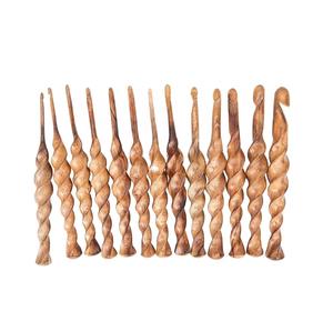 Crochets en bois de rose faits à la main un ensemble complet d'aiguilles artisanales pour le tricot - Product Image 2