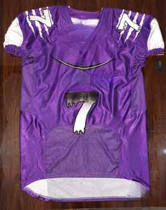 Uniformes de football américain de jeunesse de sublimation conçus sur mesure de la plus haute qualité pantalon intégré en jersey sergé - Product Image 6