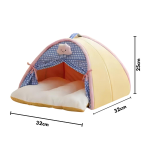 Lit pour animaux de compagnie, chien, chat, petits animaux, grotte apaisante, tente de couchage, toucher doux, coloré, respirant, été, hiver, portable, lavable, dessin animé - Product Image 5