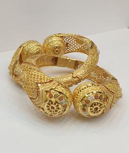 กำไลข้อมือทอง 24K ชุบทองเหลือง ดีไซน์สวยหรู น้ำหนัก 2 กรัม รุ่นสปริง สำหรับชาวซูดานและโซมาเลียโดยเฉพาะ - Product Image 3