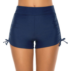 Bikini femme sans bretelles taille haute maillot de bain avec caractéristiques push-up court Mayo Biquine maillot de bain teint en plaine 1 pièce - Product Image 1