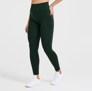 2024 nouveau haute qualité élastique mi-taille Yoga Fitness Leggings couleur unie en gros - Product Image 1
