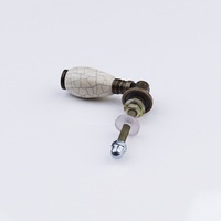 Nouvel Arrivage Boutons de tiroir en céramique crème, poignées de meuble en forme de goutte pour commodes et armoires, usage cuisine, haute qualité, en gros CRACK-184