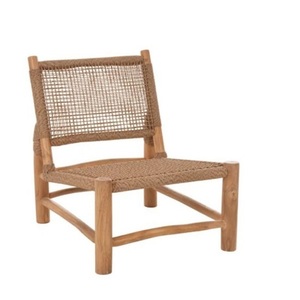 Chaise de jardin en bois tissage à la main emballage monobloc naturel pour la maison hôtel restaurant bar et cafés de plage - Product Image 1