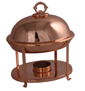 Plato de frotamiento de comida de acero inoxidable Chapado en cobre hecho a mano con soporte para boda y Hotel Dinningware S Dish en venta al por mayor Ra - Product Image 1