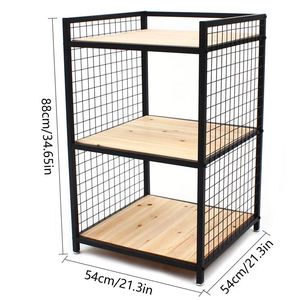 Metal <b>Solid</b> <b>Wood</b> Storage <b>Shelving</b> Rack Fancy Bulk Quantity Made in India for Home Hotels and Restaurant Kitchen Living Room 2023 - Product Image 5