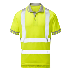 เสื้อโปโลสะท้อนแสงแบบปรับแต่งได้สำหรับงานนิรภัย พร้อมบริการออกแบบโลโก้ตามสั่ง เสื้อยืดแขนสั้นไซส์ใหญ่สำหรับผู้ชาย - Product Image 1