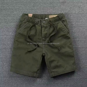 Pantalones Cortos de Algodón para Hombre con Cintura Elástica, Estilo Bermuda, Largura a la Rodilla, Lisos, a la Moda - Product Image 6