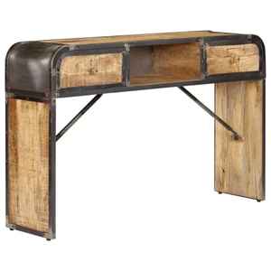 CONSOLA RECTANGULAR RUSTICA DE MADERA ANTIGUA, ESTILO NÓRDICO INDUSTRIAL, PARA PASILLO, DE MANGO SÓLIDO, IMPERMEABLE Y DURADERA - Product Image 1