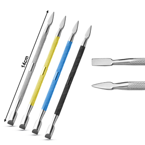 Prix usine Premium Durable En Acier Inoxydable Réutilisable Léger Double Usage Manucure Poussoir À Cuticules pour Usage Professionnel - Product Image 6