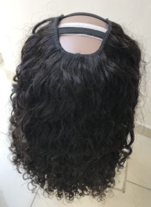 Peluca de cabello humano virgen 100% indio, pelo Natural rizado de 20 pulgadas, parte en U, cabello brasileño sin procesar, Remy, con cutícula alineada, de un solo país - Product Image 3