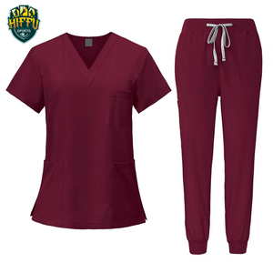 Meilleurs ensembles de gommage d'allaitement d'été pour femmes de qualité supérieure uniformes d'hôpital respirants à bas prix costumes d'infirmière en toile vente chaude - Product Image 2
