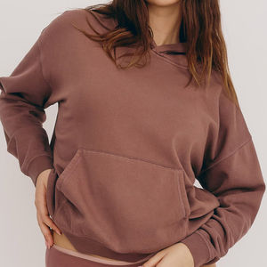 Sudaderas con Capucha al por Mayor para Mujer, Sudaderas de Algodón Orgánico para Mujer, Sudadera con Capucha de Felpa Orgánica - Product Image 1