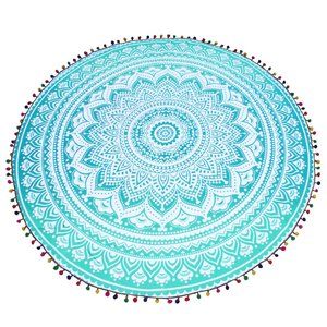 Bloque de mano impreso tela India otoño Hippie tapiz bohemio tela Chakra Mandala Arco Iris bohemio boda Festival verano - Product Image 5