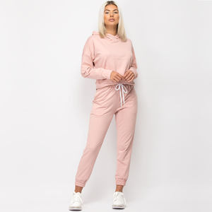 Conjunto de chándal para mujer hecho de algodón 100% estilo Streetwear chándales personalizados conjuntos de chándal para correr baratos - Product Image 1