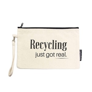 2024 gros mode coton toile sac cosmétique pour femmes blanc plaine sac de maquillage avec fermeture à glissière bonbons motif Style - Product Image 5