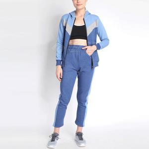 Survêtement pour femmes avec logo de marque personnalisé 65% coton 35% surdimensionné en polyester Survêtement pour femmes de coupe décontractée - Product Image 5