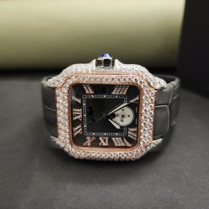 Colección de Relojes de Lujo con Diamantes Moissanite, Cuarzo ETA, Acero Inoxidable, Estilo Japonés con Correa de Goma - Product Image 1