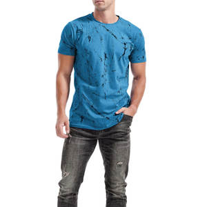 T-shirt personnalisé vierge à manches courtes avec logo personnalisé 100% coton sérigraphie personnalisée t-shirts respirants décontractés pour hommes - Product Image 2