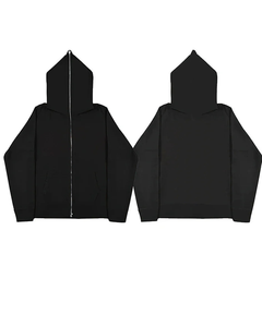 Venta al por mayor de lujo personalizado peso pesado Sudadera con capucha de gran tamaño de fabricación de algodón pesado 100% Terry Sudadera con capucha Zip Up - Product Image 2