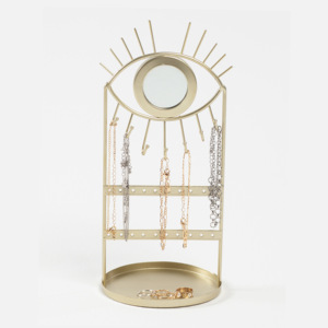 Contenedor de joyería con diseño de ojo innovador con soporte de exhibición colgante de espejo para decoración de accesorios elegantes - Product Image 2