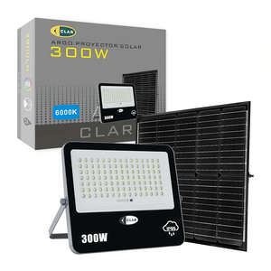 โปรเจคเตอร์ LED พลังงานแสงอาทิตย์ 300W สำหรับไฟส่องสว่างสวนกลางแจ้ง - Product Image 2