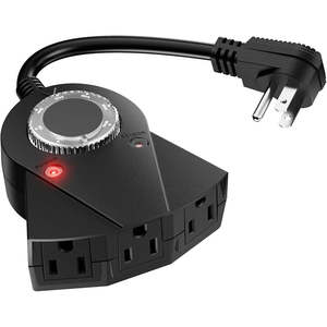 3 Stopcontacten Timer Buitenlicht Waterdicht Irrigatiescherm 24 Uur Plug-In 2 4 6 8 Uur Countdown-Modus 3 Geaarde Stopcontacten - Product Image 4