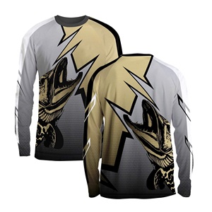 Diseño personalizado Sublimación Pesca Rash Guard UPF 50 Camisetas de manga larga Jersey Ropa elegante Camisa de pesca de manga larga de secado rápido - Product Image 2