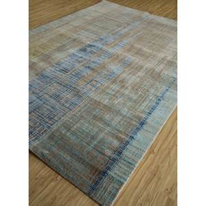 พรมไหมพรมและไหมไผ่ถักมือสีเบจและสีน้ำตาล รุ่น Kavi Unstring Srb(701) ลายแบบนามธรรม เหมาะสำหรับห้องนั่งเล่นหรือห้องนอนวัยรุ่น - Product Image 2