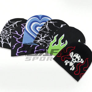 Gorros de Punto Unisex con Logotipo Personalizado de Alta Calidad, Gorros Gruesos de Secado Rápido para Hombre, Diseño de Hojas, Fabricante Mayorista OEM - Product Image 2