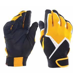 Gants de frappe de baseball et de softball en cuir bleu respirant et flexible de haute qualité, à poignets courts, personnalisés en gros, dernier design - Product Image 5