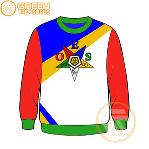 Orden personalizada de la estrella del Este Sudadera bordada de lana de algodón Suéter de alta calidad Ropa griega OES Sudaderas - Product Image 5