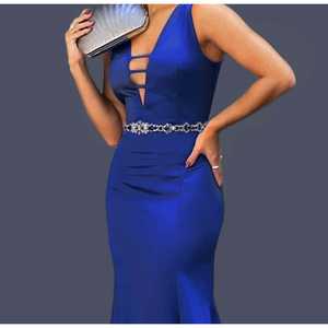 Cinturón Ajustable Bridella BS125ML con Pedrería y Perlas Color Marfil para Bodas, Bailes de Graduación y Eventos Formales - Product Image 5