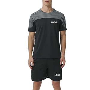 Conjunto Deportivo Personalizado con Logotipo para Hombre, Ropa de Gimnasio Transpirable, Pantalones Cortos y Camiseta, Chándal Deportivo de Algodón Transpirable - Product Image 5
