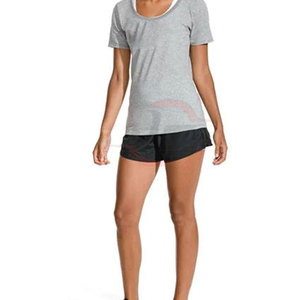 Short en tissu polaire sans couture taille haute pour femme Pakistan séchage rapide respirant taille élastique Options personnalisables pour l'été - Product Image 5