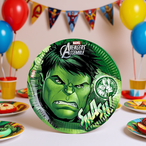 Assiettes jetables Hulk 23 cm 8 pièces Avengers Assemble pour fête - Product Image 3