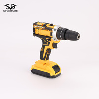 Perceuse électrique de qualité industrielle Syleisure SDET0003 - Batterie lithium rechargeable, poignée pistolet, couple maximal de 30 Nm, impact, construction