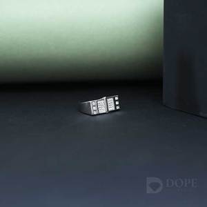 Luxury Stainless Steel Unisex <b>Wedding</b> Ring <b>Band</b> 925 <b>Sterling</b> <b>Silver</b> Plated Moissanite Elegant Daily Use - Product Image 4