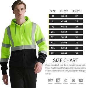 Sweat-shirts de sécurité de qualité supérieure, sweat-shirts en polaire réfléchissants haute visibilité, équipement de protection individuelle pour le froid - Product Image 5