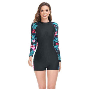 OEM <b>Women</b> Wholesale 2026 New Style 1 Piece <b>Rash</b> <b>Guard</b> Swim Suit Spandex/Polyester Heat-Transfer Printed Quick Dry Athletic - Product Image 6